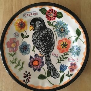 Nathalie Lete Francophile Bird 10" Dinner Plate